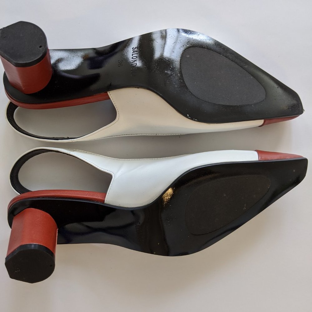 cherry/white pump - Picture 5 of 8